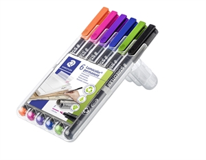 Staedtler Marker Lumocolor Perm 0,6mm sortiert (6)